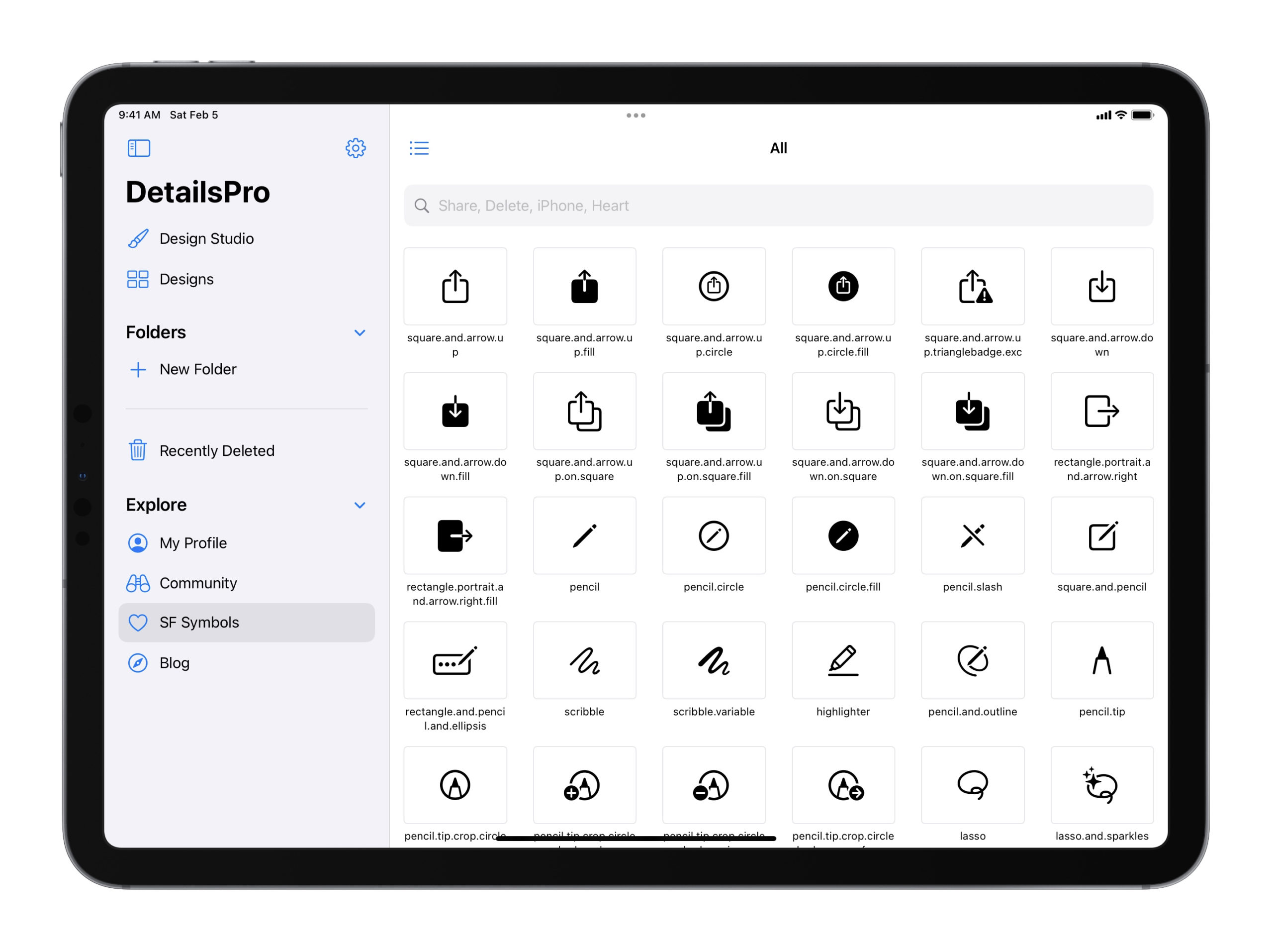 How to browse SF Symbols on iOS | DetailsPro